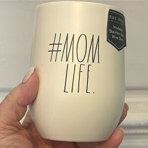 Rae Dunn Mom Life insulated‎ Stainless Steel Wine Glass